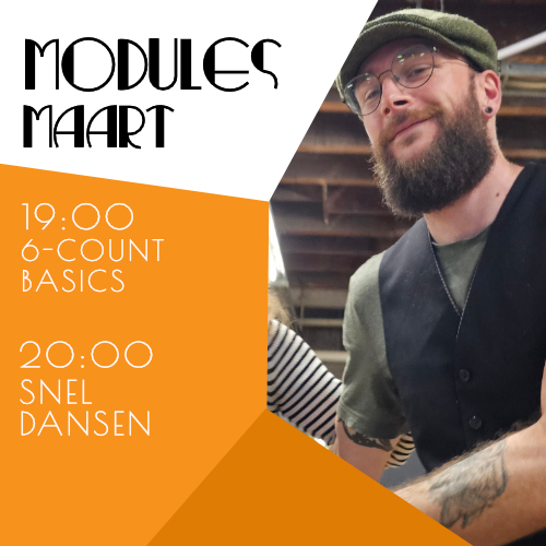 In deze module focussen we op techniek, controle en uithoudingsvermogen om vol vertrouwen te kunnen dansen op hogere tempo’s. Je leert hoe je spanning en stretch nauwkeuriger opbouwt, vooral in open positie, zodat moves als trade places, pass by’s en variaties op de basic moeiteloos en muzikaal blijven lopen — ook als het tempo omhoog gaat.