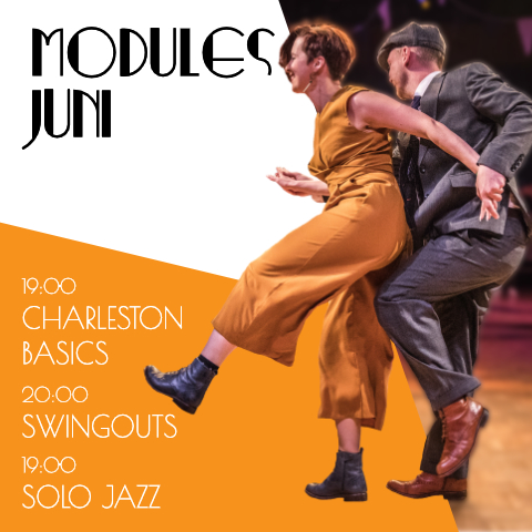 modules juni, charleston basics, swingouts en solo jazz